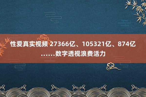 性爱真实视频 27366亿、105321亿、874亿……数字透视浪费活力