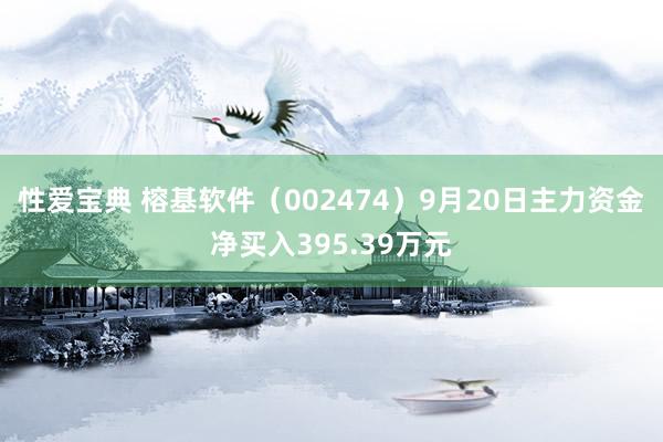 性爱宝典 榕基软件（002474）9月20日主力资金净买入395.39万元