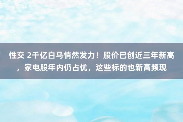 性交 2千亿白马悄然发力！股价已创近三年新高，家电股年内仍占优，这些标的也新高频现