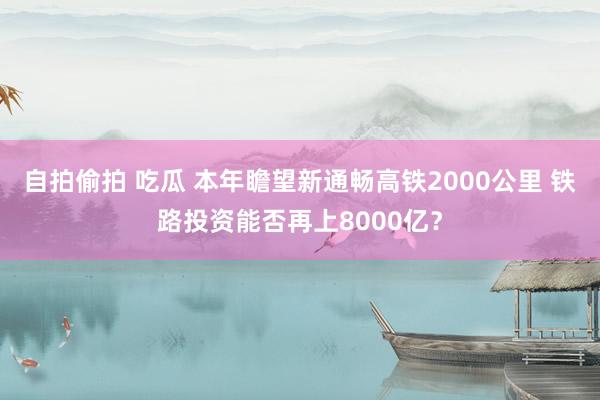 自拍偷拍 吃瓜 本年瞻望新通畅高铁2000公里 铁路投资能否再上8000亿？