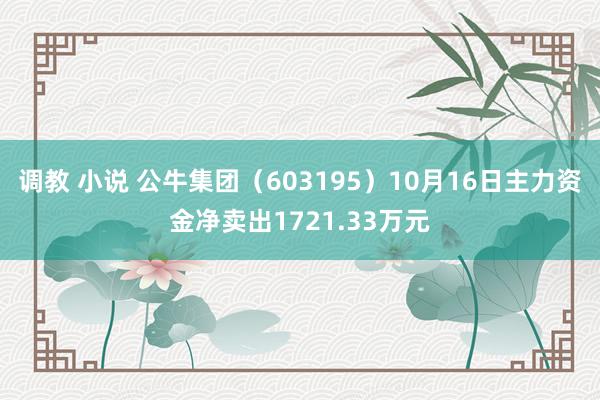 调教 小说 公牛集团（603195）10月16日主力资金净卖出1721.33万元