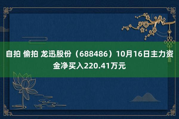 自拍 偷拍 龙迅股份（688486）10月16日主力资金净买入220.41万元