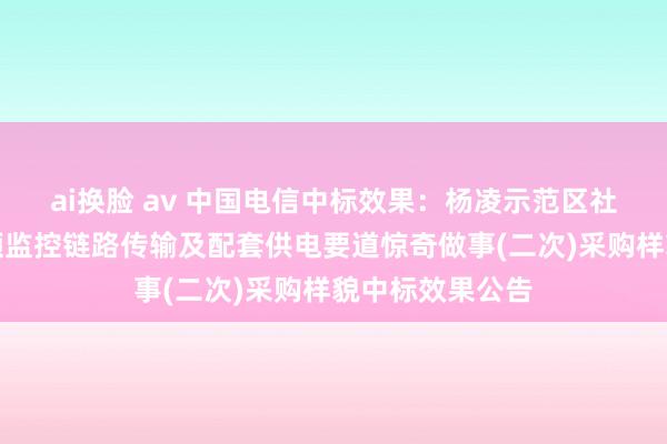 ai换脸 av 中国电信中标效果：杨凌示范区社会秩序大众视频监控链路传输及配套供电要道惊奇做事(二次)采购样貌中标效果公告