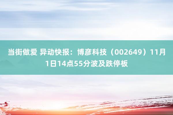 当街做爱 异动快报：博彦科技（002649）11月1日14点55分波及跌停板