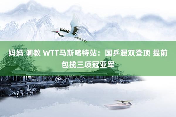 妈妈 调教 WTT马斯喀特站：国乒混双登顶 提前包揽三项冠亚军