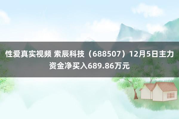 性爱真实视频 索辰科技（688507）12月5日主力资金净买入689.86万元