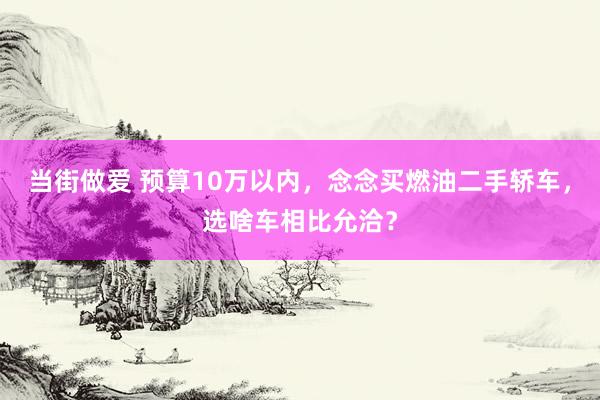 当街做爱 预算10万以内，念念买燃油二手轿车，选啥车相比允洽？