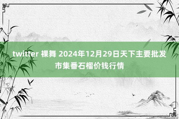 twitter 裸舞 2024年12月29日天下主要批发市集番石榴价钱行情