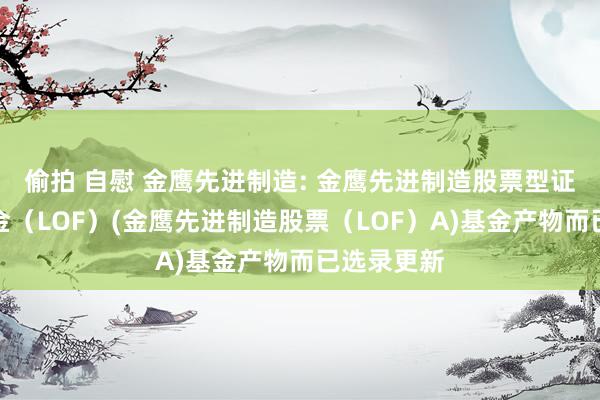 偷拍 自慰 金鹰先进制造: 金鹰先进制造股票型证券投资基金（LOF）(金鹰先进制造股票（LOF）A)基金产物而已选录更新